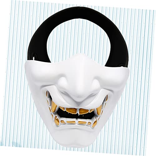 Toddmomy 1 Pc Máscara De Halloween Máscaras De Halloween Para Adultos Máscara De Fantasma Máscara Facial Inferior Mascaras Tacticas Media Cara Máscara Pirata Accesorios Blanco