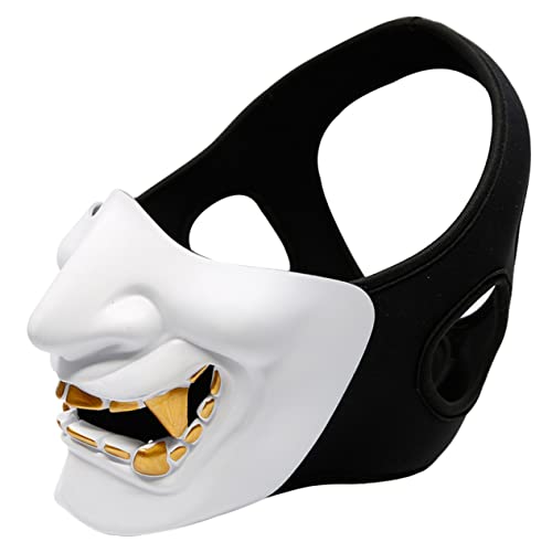 Toddmomy 1 Pc Máscara De Halloween Máscaras De Halloween Para Adultos Máscara De Fantasma Máscara Facial Inferior Mascaras Tacticas Media Cara Máscara Pirata Accesorios Blanco