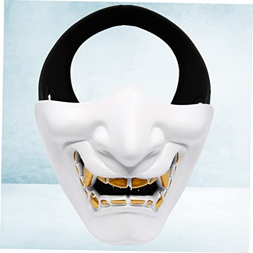 Toddmomy 1 Pc Máscara De Halloween Máscaras De Halloween Para Adultos Máscara De Fantasma Máscara Facial Inferior Mascaras Tacticas Media Cara Máscara Pirata Accesorios Blanco