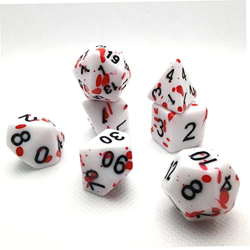 Toddmomy 42 Piezas Dados Salpicados De Sangre Dados Sangrientos De Halloween Dados De Vampiro Truco o Trato Dados Juego De rol Dados Maldición De Strahd Dados Grandes Fantasma Acrílico D6