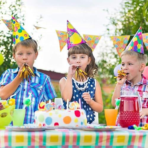 Tokaneit Mazo de mano de plástico, favores para fiestas, 4 unidades, juguete para aplaudir niños, mazo de mano de plástico, juguete musical, soplador de fiesta multicolor