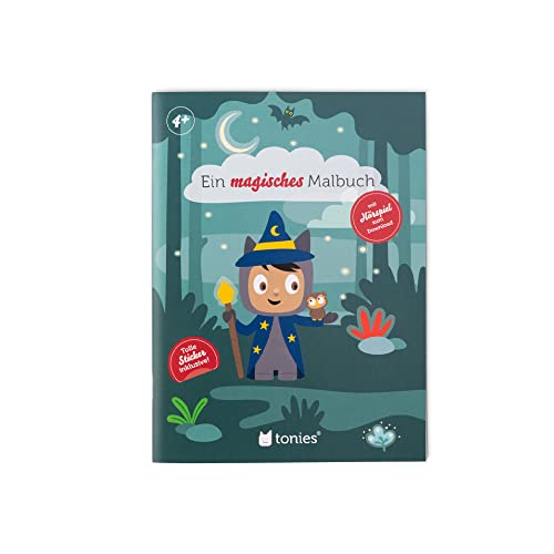 tonies Libro para colorear mágico con pegatinas, libro para colorear – Día de la Amistad en el Bosque Encantado, incluye figura de juego de audio para descargar