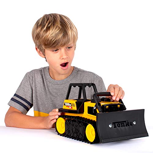 Tonka Steel Classics Apisonadora, camión apisonadora de Juguete, Juguete de construcción para Juego Creativo, Amarillo-Negro, para niños y niñas a Partir de 3 años