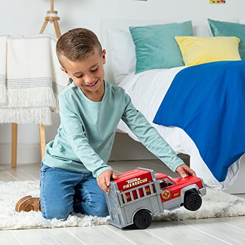 Tonka Steel Classics Camión de Rescate, camion de emergencias para niños, vehículos de Juguete para Juego Creativo, Desarrollo de Las Habilidades motrices, Rojo, para niños y niñas a Partir de 3 años