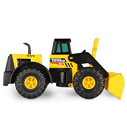 Tonka Steel Classics Cargador Frontal, Juguetes de construcción, vehículos de Juguete para Juego Creativo, camión Grande para niños y niñas a Partir de 3 años, Amarillo/Negro