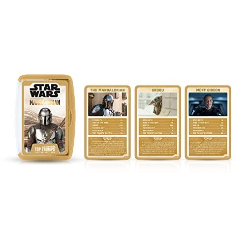 Top Trumps Juego de Cartas de Star Wars The Mandalorian Limited Editions, Juega con Greef Karga, Moff Gideon, Boba Fett, Koska Reeves y Grogu, Regalo y Juguete para niños y niñas a Partir de 6 años