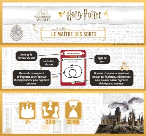 Topi Games Harry Potter – El Maestro de los Hechizos – Juego de Mesa – Juego de Cartas – Familia a Partir de 7 años – 2 a 6 Jugadores – HP-LV-1039001