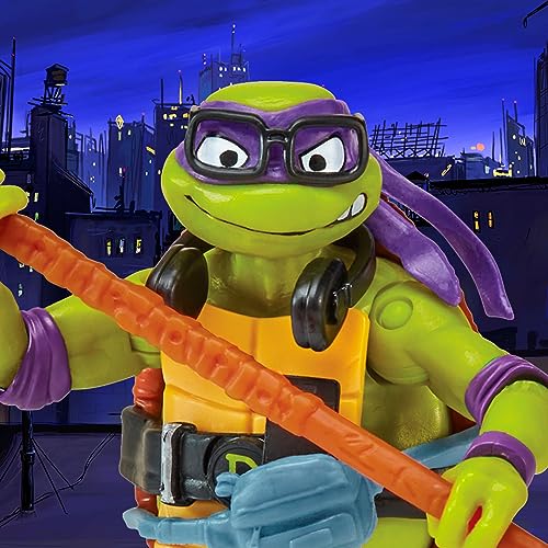 TORTUGAS NINJA - Figura Básica Donatello, Figura de acción articulada, diseño Original, Personaje con Accesorios de la película Caos mutante, niños y niñas +4 años, Famosa (TU805600)