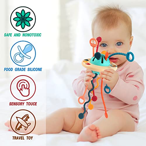 Tospino Juguetes Montessori Bebe 1 año, Juguete Sensorial Educativos Juego, Juguetes Bebes 6-12 Meses, Juguetes de Actividade, Juguetes Mordedor sin BPA, Silicona Juguetes para Niños 6-18 Meses