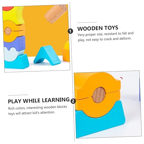 TOYANDONA 1 Juego De Pirámide Conjunto De Kidcraft Playset Juguetes Para Niños Juguete Para Niños Bloques De Apilamiento De Sabiduría Bloques De Construcción Creativos Juguetes