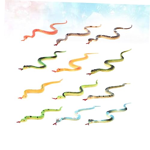 TOYANDONA 24 Piezas Juguetes Educativos Juguete De Animales Juego Infantil Modelo De Serpiente De Simulación Adorno De Modelo De Serpiente Mesa De Arena Niño