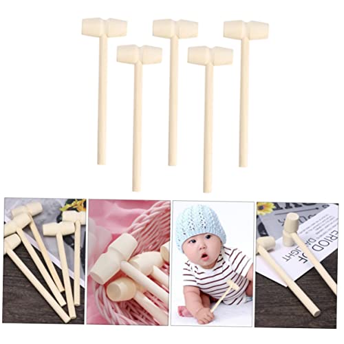 TOYANDONA 24 Piezas Martillo De Madera Juguetes Educativos para Niños Juguetes De Relojería para Niños Bombas De Chocolate Caliente Juguetes De Martillo Mini Juguete De Golpe Mazo De