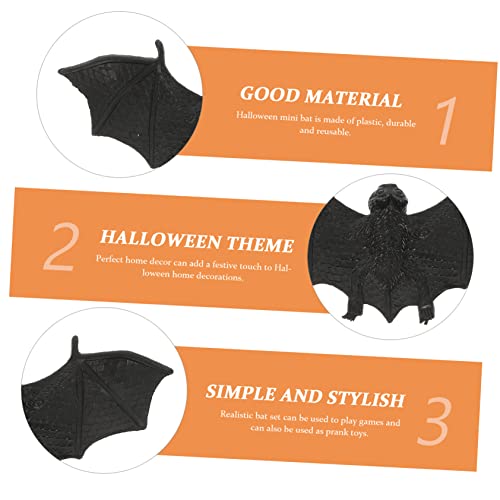 TOYANDONA 30 Uds De Juguete Adornos De Murciélagos De Halloween Murciélagos Brillantes Murciélagos Vampiro Colgantes Favores De Fiesta De Halloween Rellenos De Bolsas De Regalos De