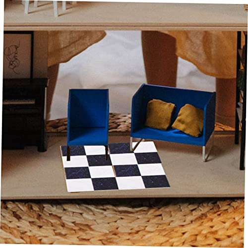 TOYANDONA 45 Piezas Mini Piso Miniatura Casa De Muñecas Pisos Casa De Muñecas Pelar Y Pegar Muebles De Casa De Muñecas Decoración Niños Jugar Casa Juguete Mini Etiqueta De Papel De Pared