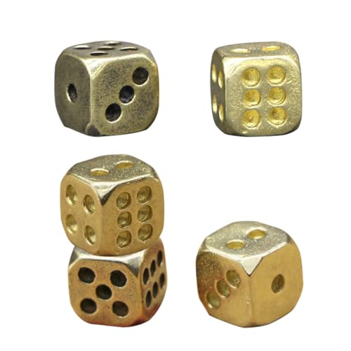 TOYANDONA 5 Piezas De Dados De Cobre Dados Elegantes Dados 6D Juego De Aliento De Dragón Dados De rol Dados Elegantes De 6 Caras Accesorios Vintage Dados De Mesa Dados Estándar Dados