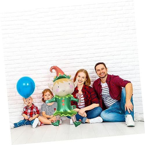 TOYANDONA 5 Uds Globo De Navidad Mylar Globo Elfo Para Navidad Globos De Feliz Navidad Lindos Globos Elfos Suministros De Fiesta Decoración Globos De Fiesta Favores Película De Aluminio