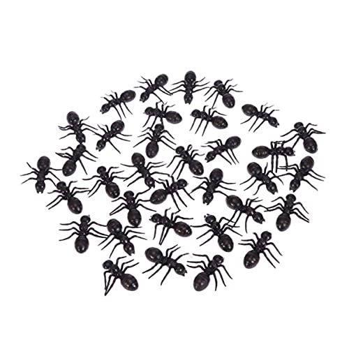 TOYANDONA 50 Piezas de Hormigas Falsas Hormigas de Plástico para Bichos de Juguetes de Picnic Insectos Realistas Juguetes de Broma para Suministros de Decoración de Fiestas de Halloween