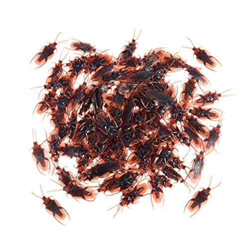 TOYANDONA Broma de Cucarachas Falsas de 60 Piezas Bichos de Cucaracha de Miedo Novedad Bichos de Cucaracha de Plástico Parecen Reales para Halloween