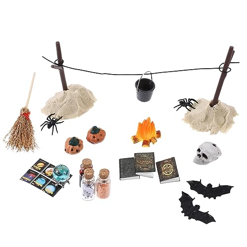 TOYANDONA Juego De Jardín De Hadas De Halloween Adornos De Paisaje Micro En Miniatura Accesorios De Pueblo De Halloween 1:12 Diseño De Escena De Casa Mini Accesorios para Decoración De