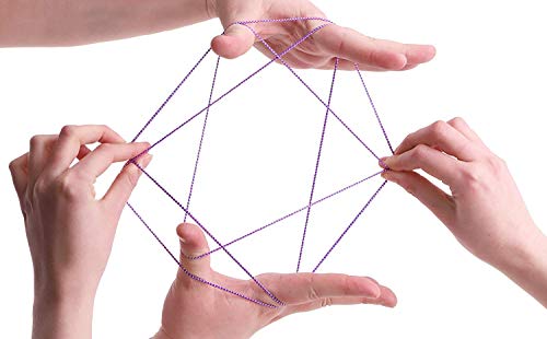 TOYLAND® Cats Cradle - Cat'S Cradle - Arte mágico de Cuerdas - Trucos Multicolores - Juguetes Retro - 1 Al Azar