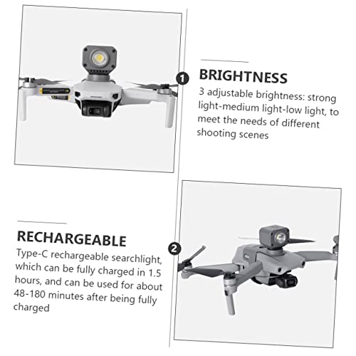 Toyvian 1 Juego De Fotografía Aérea Luz De Relleno Brillantes Drone Volador Soporte De Vacío Luz LED De Vuelo Nocturno Para Drones Luz Estroboscópica Para Drones