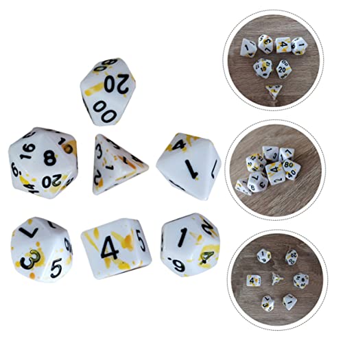 Toyvian 14 Piezas Dados De Juego De Mesa Dados De Esqueleto Dados De Salpicaduras De Sangre Mini Dados De Inicio para RPG Dados De Vampiro D20 Dados Manteles Irregular Acrílico Amantes