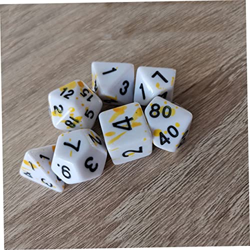 Toyvian 14 Piezas Dados De Juego De Mesa Dados De Esqueleto Dados De Salpicaduras De Sangre Mini Dados De Inicio para RPG Dados De Vampiro D20 Dados Manteles Irregular Acrílico Amantes