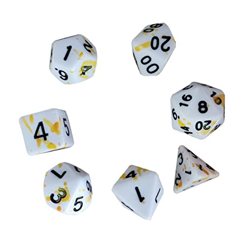 Toyvian 14 Piezas Dados De Juego De Mesa Dados De Esqueleto Dados De Salpicaduras De Sangre Mini Dados De Inicio para RPG Dados De Vampiro D20 Dados Manteles Irregular Acrílico Amantes