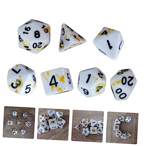 Toyvian 14 Piezas Dados De Juego De Mesa Dados De Esqueleto Dados De Salpicaduras De Sangre Mini Dados De Inicio para RPG Dados De Vampiro D20 Dados Manteles Irregular Acrílico Amantes