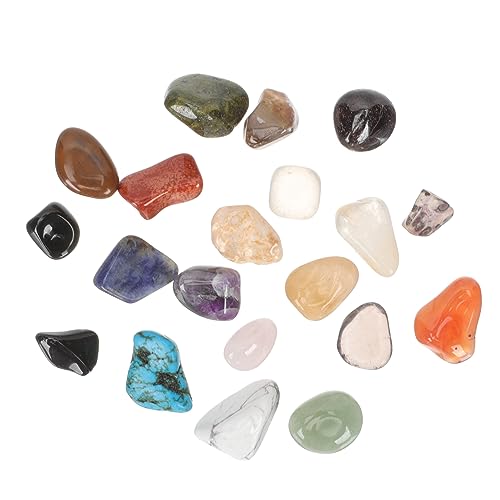 Toyvian 20 Piezas Muestra De Mineral De Cristal Piedras De Chakras para Escritorio Gemas para Niños Piedras De Chakra Pulidas Cristales Curativos Natural Piedra De Cristal Alumnos