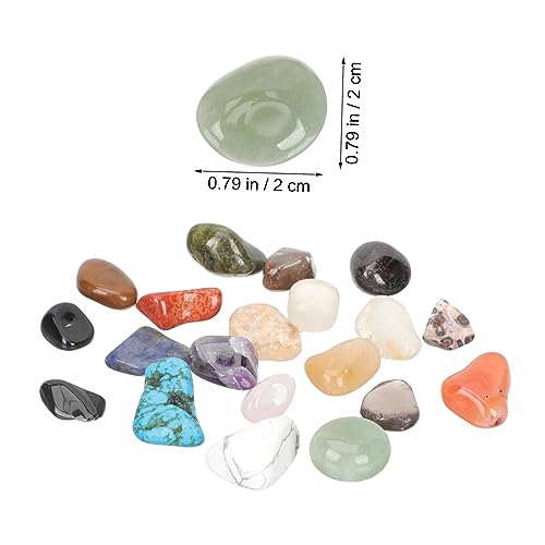 Toyvian 20 Piezas Muestra De Mineral De Cristal Piedras De Chakras para Escritorio Gemas para Niños Piedras De Chakra Pulidas Cristales Curativos Natural Piedra De Cristal Alumnos