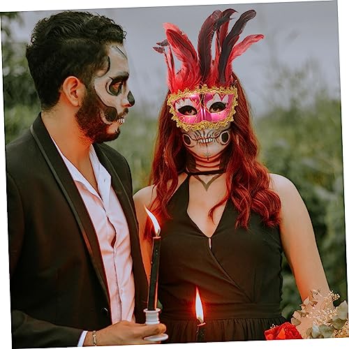 Toyvian Baile De Máscaras Blanco Decor Prom Props Make Up Accessories Mask For Masquerade Ball Masquerade Mask For Women Party Accessories Party Supplies Plastic Halloween Woman Rosy