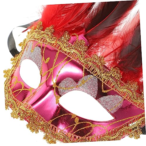 Toyvian Baile De Máscaras Blanco Decor Prom Props Make Up Accessories Mask For Masquerade Ball Masquerade Mask For Women Party Accessories Party Supplies Plastic Halloween Woman Rosy