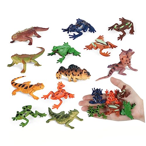 Toyvian Juguetes De Reptiles 4 Juegos De Modelos De es Salvajes es En Miniatura Juguetes para Niños Juguetes Educativos para Niños Figuritas De es Africanos Juguetes De Lagarto De