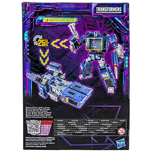 Transformers Juguetes Generations Legacy Clase Viajero - Figura de Soundwave - 17,5 cm - Edad: 8, F3517