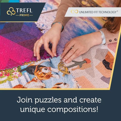 Trefl-1000 Piezas, Cartón Más Grueso, Bio, EKO, Gatos, Café, Relajación, Entretenimiento para Adultos Y Niños Mayores De 12 Años, Color Puzzle uft Yoga, Cats & Coffee: Peace of Mind, 1000 (10695)