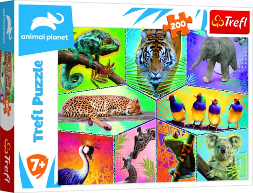 Trefl 200 Piezas, para niños a Partir de 7 años Puzzle, Color en el Mundo exótico, Exotisch Welt