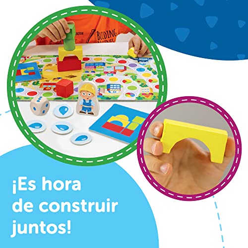 Trefl - Little Builder, Primer Juego de Mesa - Juego de Mesa para los más pequeños, Construir con Bloques, Juego cooperativo para niños pequeños, Elementos Grandes, Aprender Jugando, 02342