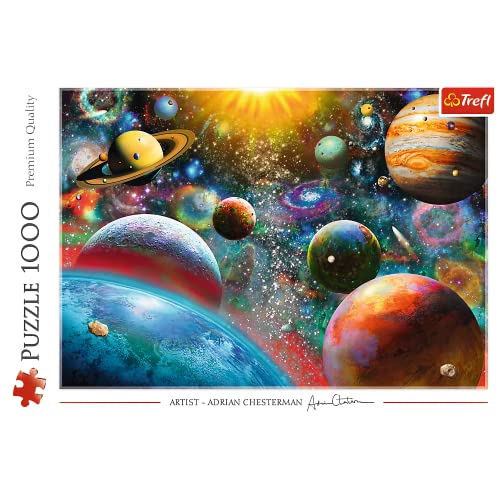 Trefl, Puzzle, Cosmos, de 1000 Piezas, Sol, Sistema Solar, Planetas, Universo, Adrian Chesterman, Rompecabezas DIY, Pasatiempo Creativo, Regalo, Diversión