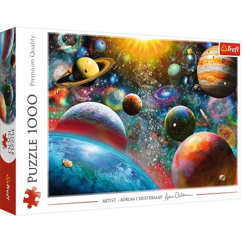 Trefl, Puzzle, Cosmos, de 1000 Piezas, Sol, Sistema Solar, Planetas, Universo, Adrian Chesterman, Rompecabezas DIY, Pasatiempo Creativo, Regalo, Diversión