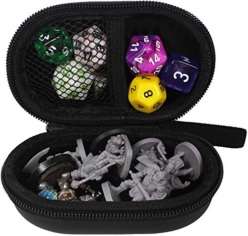 TUDIA EVA - Estuche pequeño vacío para Dados Duros para Juegos de Mesa, Juegos de Cartas, Mazmorras y Dragones, Juegos de Mesa RPG (pequeño) [Solo Estuche, Dados NO incluidos]