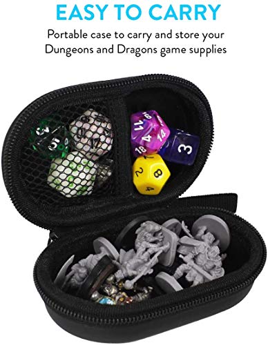 TUDIA EVA - Estuche pequeño vacío para Dados Duros para Juegos de Mesa, Juegos de Cartas, Mazmorras y Dragones, Juegos de Mesa RPG (pequeño) [Solo Estuche, Dados NO incluidos]