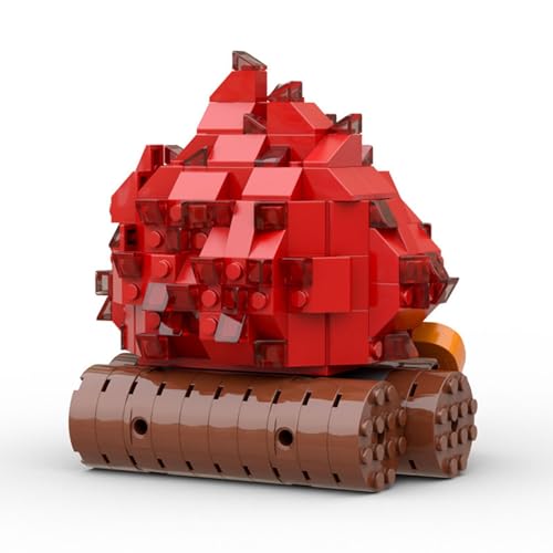 TURHAN Modular Casa Bloques De Construcción 252Piezas Moc Howl's Moving Castle (Calcifer) Nano Micro Bloques De Construcción Mini Juego De Juguetes De Construcción para Adultos Compatible con Lego