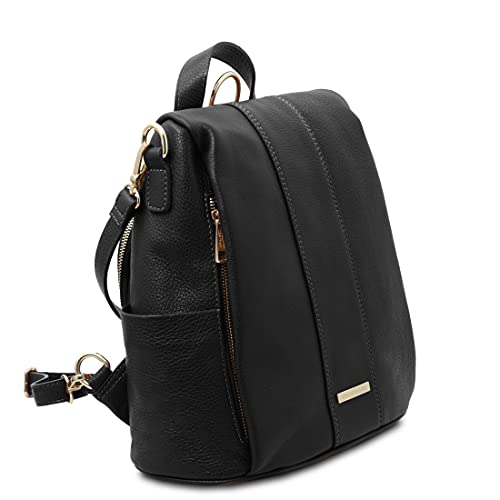 Tuscany Leather TL Bag - Mochila en Piel Suave - TL142138 (Negro)