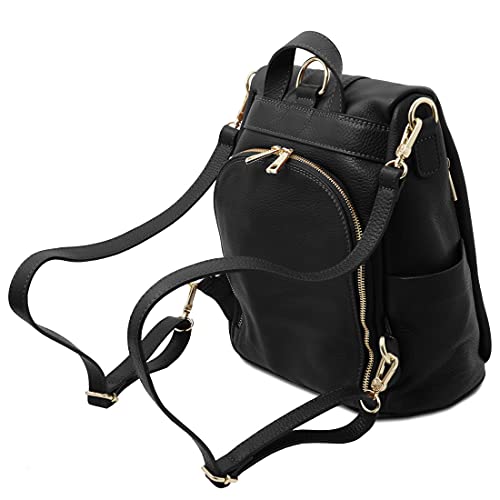 Tuscany Leather TL Bag - Mochila en Piel Suave - TL142138 (Negro)