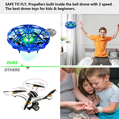 UFO Mini Drone, Drone para Niños Sensor de Mano Quadcopter Infrarrojo Inducción de Juguete Volador Regalos para Niños Niñas Interior Aviones para Niños Principiantes