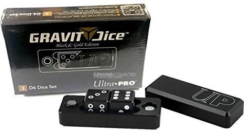 Ultra Pro Gravity Dice D6 - Black (2)