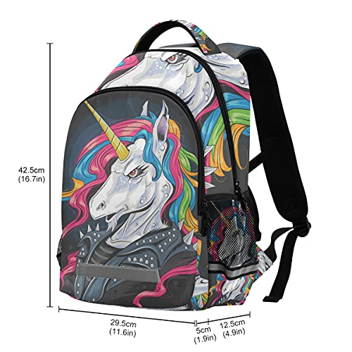 Unicornio Arcoiris Caballero Niñas Mochila de Estudiantes Mochilas para Viajes Escolar Niños