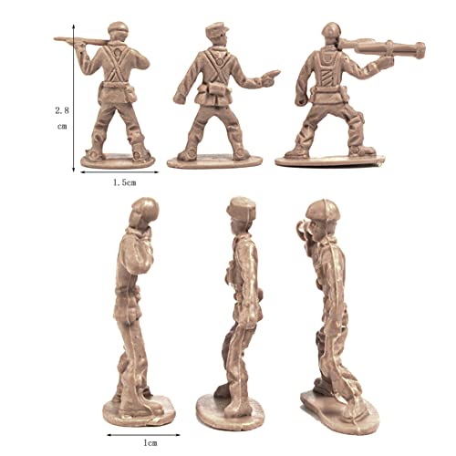 Uposao Juego de 360 figuras de juguete de soldados del ejército, modelo militar, soldados, plástico, tanques, aviones, banderas, campo de batalla, figuras de soldados, juguetes, juego de juego militar