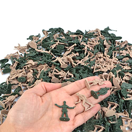 Uposao Juego de 360 figuras de juguete de soldados del ejército, modelo militar, soldados, plástico, tanques, aviones, banderas, campo de batalla, figuras de soldados, juguetes, juego de juego militar